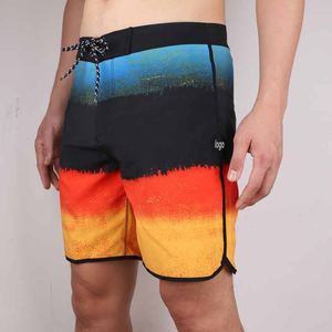 Vente en gros de shorts de surf de plage 100% polyester pour hommes séchage rapide respirant décontracté anti-rides solide Service OEM écologique - Product Image 3