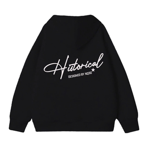 Sudadera con capucha cuadrada de algodón OEM y ODM para hombre Sudadera con estampado y bordado de cremallera personalizable hecha en Vietnam - Product Image 3