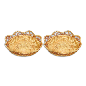 ถาดหวายทำด้วยมือผลิตภัณฑ์ชั้นนำที่เพิ่มความรู้สึกอบอุ่นและเป็นธรรมชาติให้กับบ้านและประสบการณ์การรับประทานอาหารของคุณ - Product Image 1