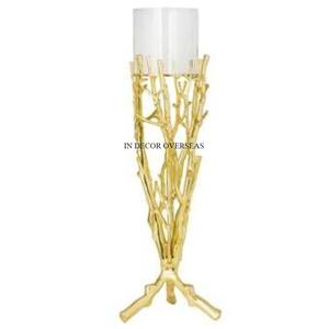 Wedding And Villa Parties Dining Table Centerpiece Aluminum Casted Gold Plated <b>Candle</b> <b>Stick</b> <b>Holder</b> From India In Lowest Price - Product Image 4