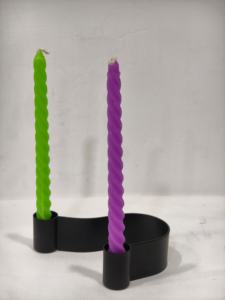 Refined Style <b>Black</b> Candle <b>Holder</b> Crafted for Contemporary and Minimalist Spaces - Product Image 3