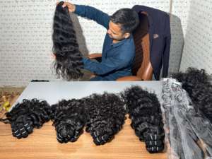 Extensions de Cheveux Indiens Ondulés Bruts Temple, Fournisseurs de Cheveux Bruts Non Traités Temple, Vendeurs de Mèches Tissées Machine - Product Image 3