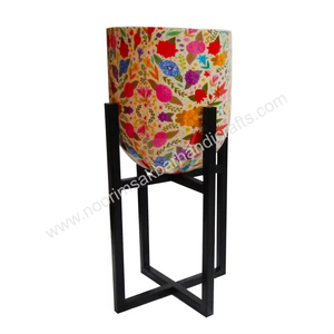 Macetas de Metal con estampado de esmalte multicolor de alta calidad para decoración de jardín y hogar, la mejor Fabricación, precio de venta completo más vendido - Product Image 1