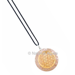 Pendentif en orgone de géométrie sacrée de la pierre de soleil - Product Image 2