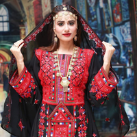 Robes Tribales Balouches Afghanes Originales pour Femmes 2026, Haute Qualité, 100% Coton, Broderie Florale Naturelle en Dentelle, Fermetures Éclair, Coupe Trapèze