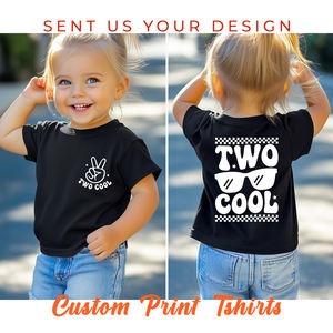 Camisetas de algodón con cuello redondo informales para niñas, fábrica OEM de Bangladesh, serigrafía personalizada, ajuste Regular, manga corta, hilo peinado alto - Product Image 2