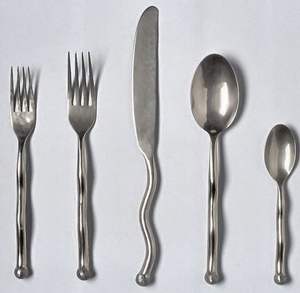 Elegante Juego de Cubiertos de Metal de Diseño Moderno, Juego de Cubiertos de Metal para una Cena con Estilo, Cubiertos Modernos - Product Image 2