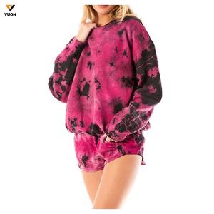 OEM Custom <b>Top</b> Quality <b>Hot</b> Fashion Women Crew Sweatshirt Long Sleeve Tie-dye Dyeing Casual Trend High-end Simple Popular Hoodies - Product Image 3