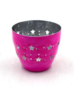 Nouveau support votif rond en fer décoratif rose Meena pot de bougie pour salon et table décoration d'éclairage de noël - Product Image 6