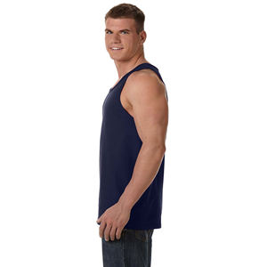 Hombres 2024 Sin mangas Side Split Fitness Tank Top Estilo Casual Venta al por mayor Colores de neón Precio bajo - Product Image 2