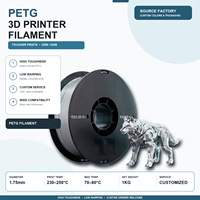 Filament PETG scintillant en gros, directement de l'usine, pour une impression stable à haute vitesse, plusieurs options de couleurs disponibles