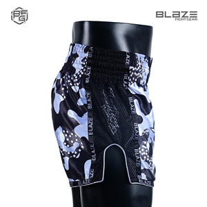 Blaze Fight Gear Customized Logo Design Adult Martial Arts Wear Fighting Kickboxing <b>Shorts</b> Men <b>Women</b> OEM Service MMA Kickboxing - Product Image 3