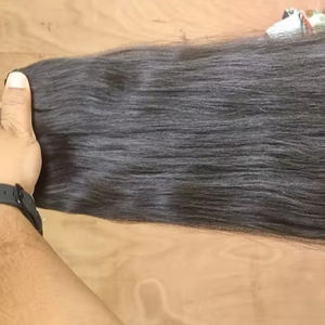 Extensions de cheveux humains Remy droits et étirés simples de l'Inde Style de tissage indien - Product Image 1