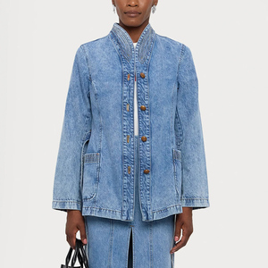 Veste en jean pour femme OEM, collection 2026, meilleur prix, en coton, vêtement décontracté, veste en jean surdimensionnée - Product Image 5