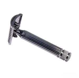 Rasoir de sécurité ANAAIF robuste pour homme à 3 lames en acier inoxydable, réutilisable, écologique, 2-en-1, traditionnel, lame noire tranchante pour cheveux - Product Image 5