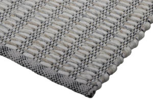 พรมทอแบบเรียบหนาสีเบจสีงาช้างสีดำทันสมัยมีพู่ถักด้วยมือผ้าฝ้าย/ผ้าขนสัตว์ผสมกับพื้นที่ที่เป็นมิตรกับสัตว์เลี้ยงพรมห้องนั่งเล่น - Product Image 3