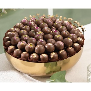 Bol de service à dessert de table de mariage en métal argenté de haute qualité Design moderne écologique avec accents de feuilles pour hôtels - Product Image 5