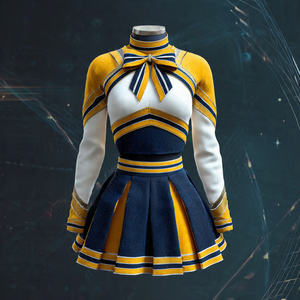 Ensemble de jupes et de maillots de cheerleading de haute qualité, uniforme de cheerleader imprimé 100% polyester - Product Image 3