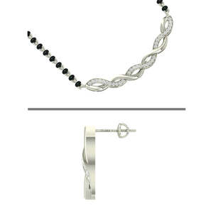 Compre un Conjunto de Mangalsutra de Plata Pura, Joyería Fina con Diamante de Corte Esmeralda Chapado en Oro, para Regalo de Boda o Fiesta para Esposa - Product Image 2