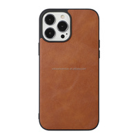 Coque de téléphone à motif d'arbre en cuir PU antichoc pour iPhone 14 15 Pro Max