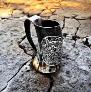 Chope à bière en corne, Chope à boire en corne viking / Chope à boire en corne à bas prix de HANNAN HANDICRAFT - Product Image 1