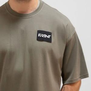 Camiseta de Jersey teñido de ropa de gran tamaño para hombre, camiseta informal holgada de manga corta con cuello redondo, camiseta informal suave y cómoda - Product Image 3