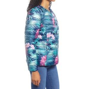 Blouson bombardier matelassé à manches longues pour femmes saison d'hiver veste chaude avec impression par sublimation imperméable à prix raisonnable - Product Image 2