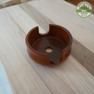 Ventas de fábrica Posavasos de madera de Acacia de forma redondeada personalizada Tazas de té y esteras y almohadillas de aislamiento térmico Grueso Anti-escaldado - Product Image 5