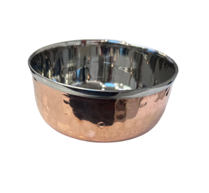 Cuenco de servidor de ensalada de comida de cobre martillado de diseño Cuenco de cobre de diseño admirable con calidad superior - Product Image 2