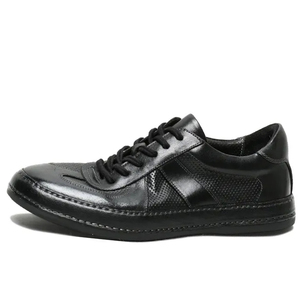 QIFON High-End Men's Casual Chunky Lace-up <b>Shoes</b> White Genuine Leather <b>Soft</b>-Sole Breathable Anti-Slippery Lightweight - Product Image 5