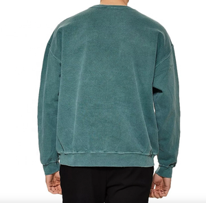 เสื้อสเวตเตอร์ผ้าฝ้ายคอตตอนคอตตอน100% แบบสวมศีรษะแขนยาวสไตล์วินเทจใส่สบาย - Product Image 2