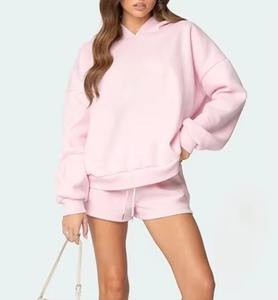 Sudadera Extra Grande para Mujer, Informal, de Felpa, con Logotipo en la Parte Delantera, Tejido Suave y Cálido, Corte Holgado, Estilo Urbano, Ropa de Invierno - Product Image 3