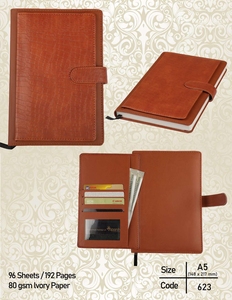 Notebook Wholesale Best Selling Custom Luxury Design and Logo PU Leather Notebook Diarys for <b>Office</b> Employees College Students - Product Image 4