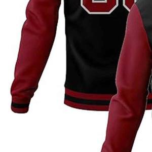 Chaqueta Universitaria Corta de Dos Tonos con Letras Bordadas y Chenilla, Chaqueta Varsity Personalizada para Jóvenes y Niños, Fabricación OEM - Product Image 6