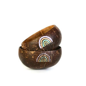 Juego de cuencos de coco ecológicos hechos a mano, laca Natural, venta al por mayor, hecho en Vietnam - Product Image 1