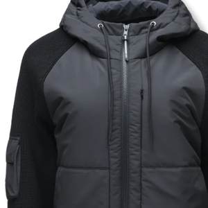 Sweat à capuche pour homme Performance Fermeture éclair sur le devant Tricot hybride Veste à capuche Manches longues Léger Athlétique Décontracté Vêtement d'extérieur - Product Image 6