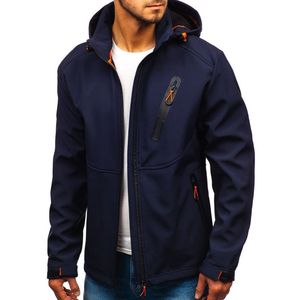 แจ็กเก็ตมีฮู้ดยุทธวิธีของผู้ชาย,เสื้อแจ็คเก็ตลายพรางกันน้ำได้ผ้าซอฟต์เชลล์สำหรับเดินป่าเข้าค่ายเสื้อโค้ทแจ็คเก็ตสินค้า - Product Image 2