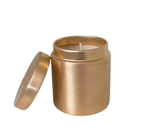 Pot de bougie rond unique fait à la main de décoration de mariage avec couvercle disponible pot de conteneur en métal de conception populaire peut bougeoir - Product Image 6