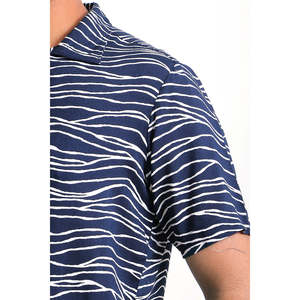 Chemise en lin décontractée à col montant pour homme Tissu tissé à motif floral hawaïen simple boutonnage et anti-rides Tailles jusqu'à 6XL - Product Image 1