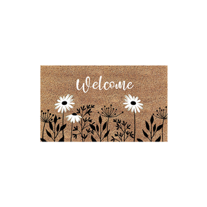 Tapis de porte indien décoratif en fibre de coco pour l'entrée de la maison, le salon, anti-poussière, antidérapant, tapis à dos en PVC naturel - Product Image 6