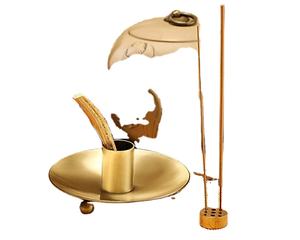 Bougeoir en laiton personnalisé Unique, Look moderne, fait à la main, dernière décoration de maison - Product Image 1