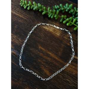 Collar de Cadena de Eslabones de Plata de Ley Clásico Religioso Hecho a Mano por Navajo, Chapado en Oro con Moissanita de Corte Princesa y Perla para Bodas - Product Image 2