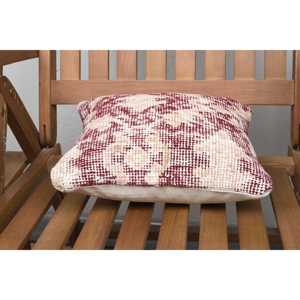 หมอนขนสัตว์ลายวินเทจสีเบจ Ikat โมเสก Paisley paneled grape 12X12นิ้วทอเทคนิคสไตล์ย้อนยุค - Product Image 5
