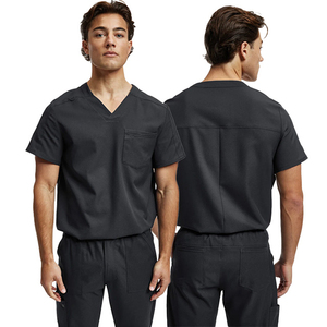 Vêtements de gommage d'infirmière de haute qualité pour hommes, tissu doux anti-rides à séchage rapide, uniformes d'hôpital à la mode - Product Image 4
