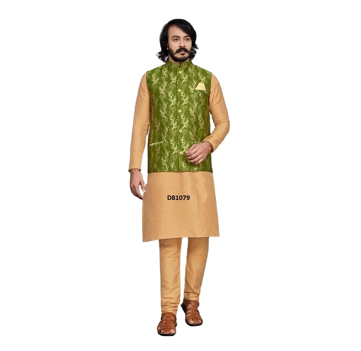 Vestido de novia tradicional indio para hombre, pijama Kurta con chaqueta disponible a precio de venta al por mayor, pijama de Dgb exporta 2023