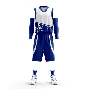 Yeni kişiselleştirilmiş Logo basketbol süblimasyon üniforma erkek özel farklı renk