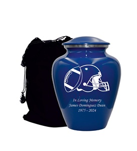 Urne funéraire de joueur de football Urne funéraire adulte humaine personnalisée pour les amateurs de baseball Urne personnalisée avec sac en velours Taille personnalisée - Product Image 5