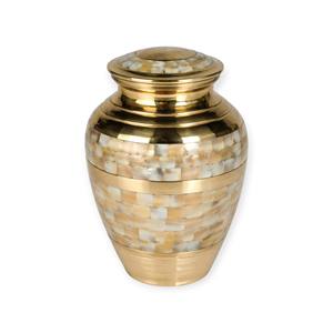 Brushed Silver Metal Keepsake Urn with Floral Engraving Secure Lid and Classic <b>Memorial</b> Look for Honoring Loved Ones - Product Image 5