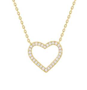 Colgante con forma de corazón elegante de diamantes redondos de alta calidad con colgantes y dijes de moda de cadena para boda y compromiso - Product Image 1