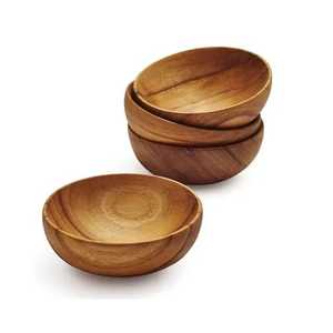 Tazón de servicio pulido de madera de mango de diseño personalizado para uso doméstico diario u ocasiones de fiesta incluye juego de ensalada - Product Image 4